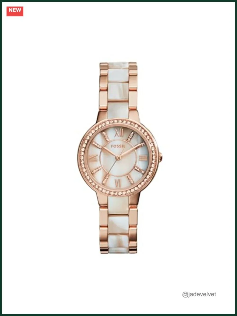 Fossil Virginia Rose Gold Stainless Steel Quartz Watch Women